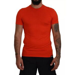 Dsquared² Orange Modal Short Sleeves Crewneck Men's T-shirt